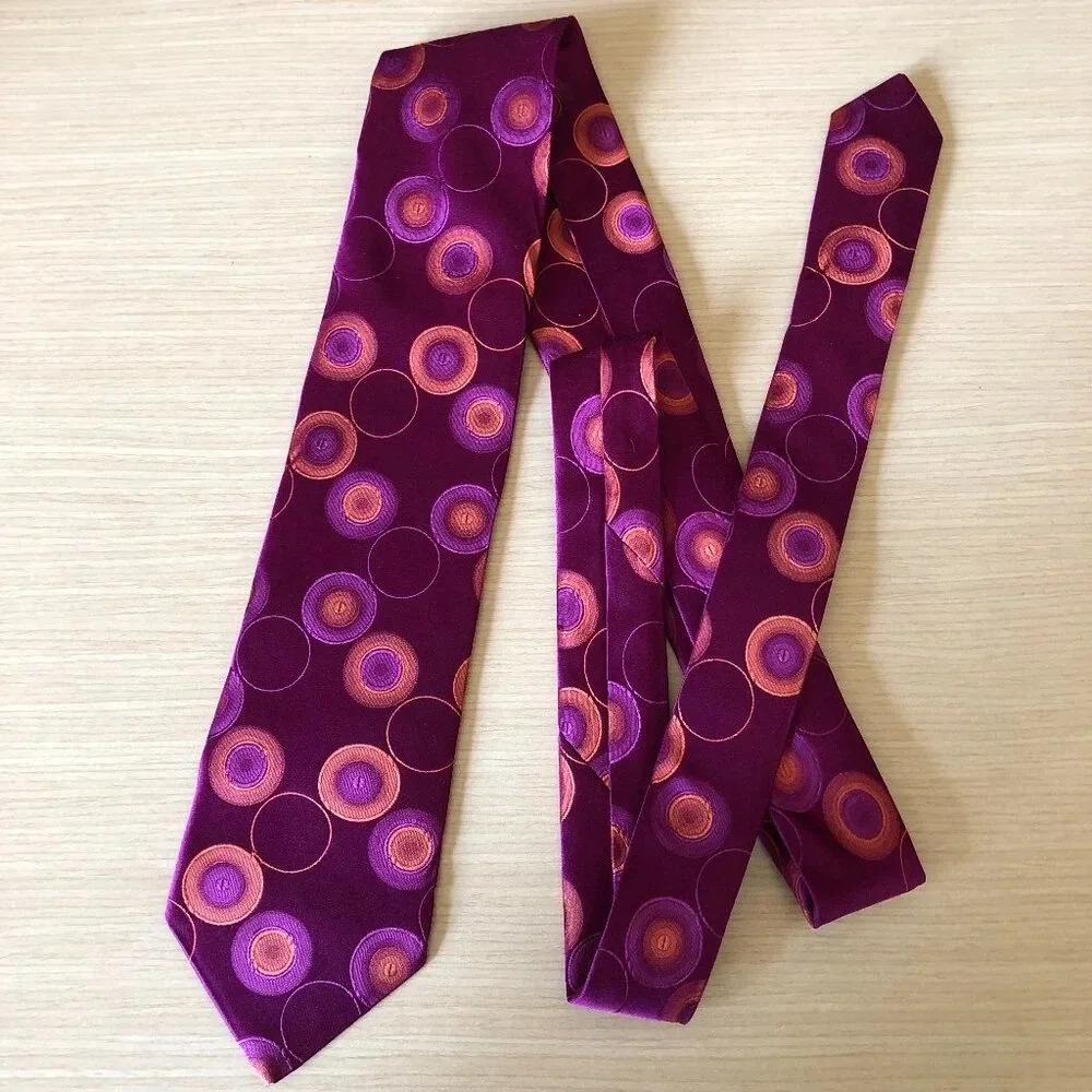 Ted Baker London Circle Pattern 100% Silk Tie